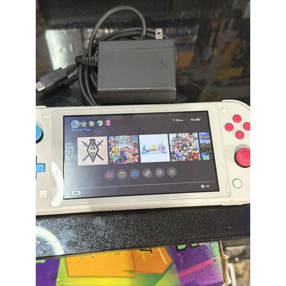 Nintendo Switch Lite Zacian Zamazenta Pokemon Edition Console OEM Charger